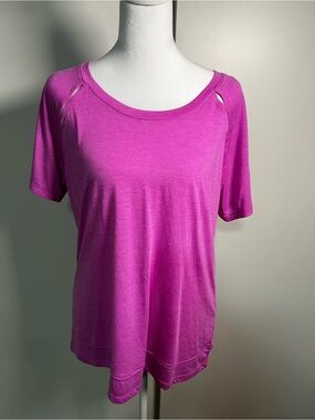 RBX Women's Short Sleeve Cutout Tee - Magenta